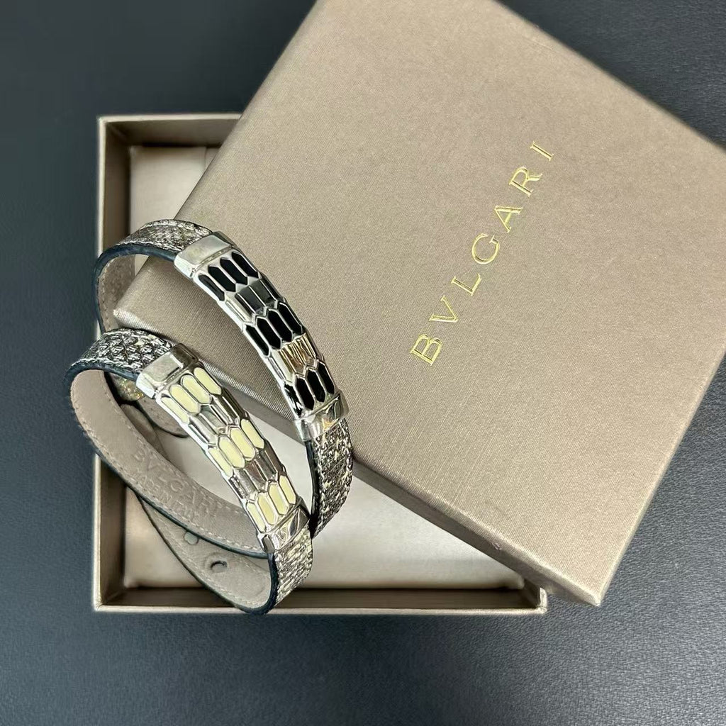Serpenti Forever Double Wrap Bracelet Leather Twins LDJ4173