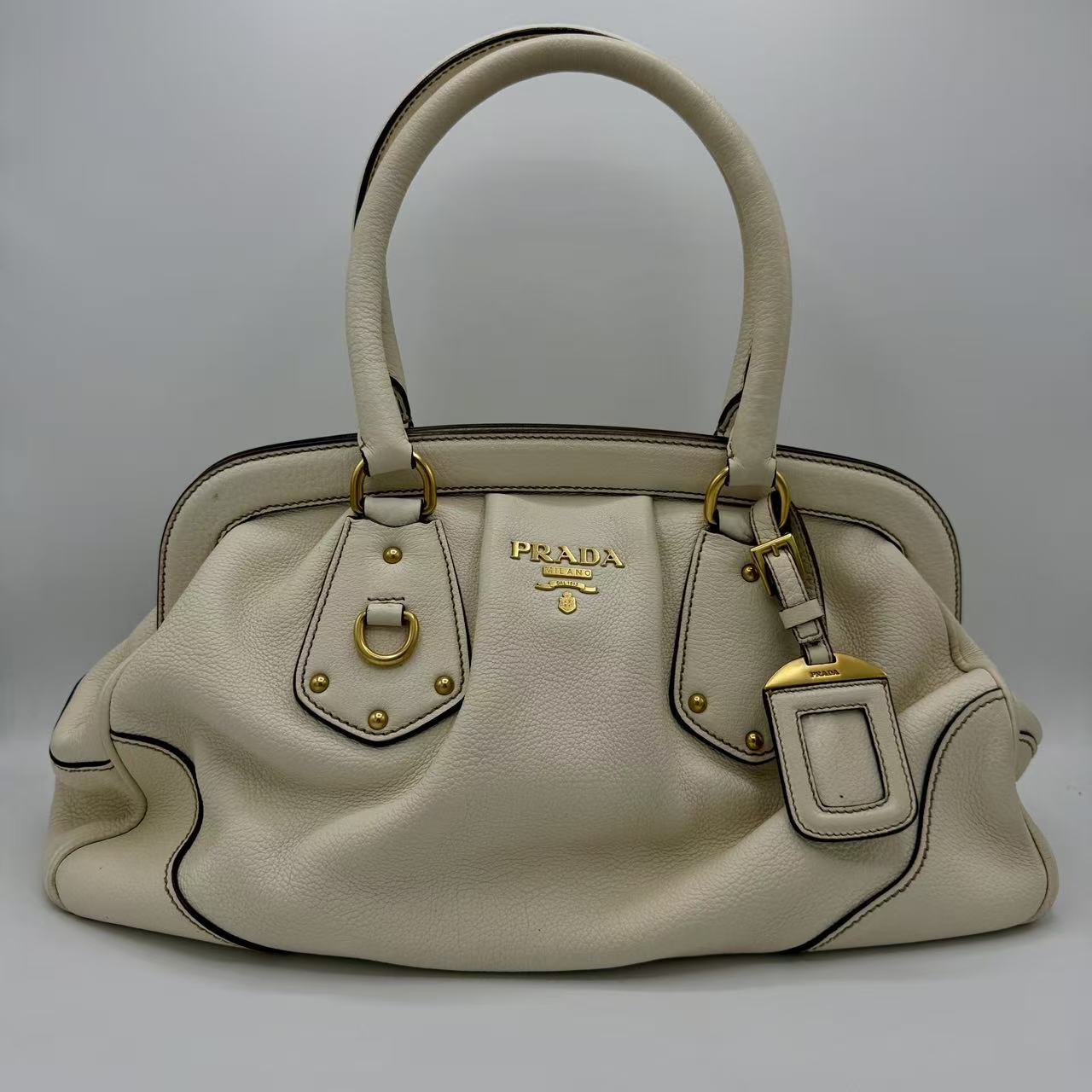  Vitello Daino Leather Shoulder Bags Frame Satchel