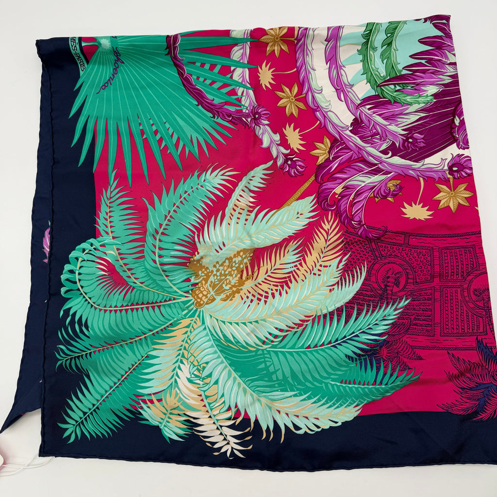 Hermes Scarf "Faubourg Tropical" by Théo de Gueltzl and Octave Marsal twins LDJ5196