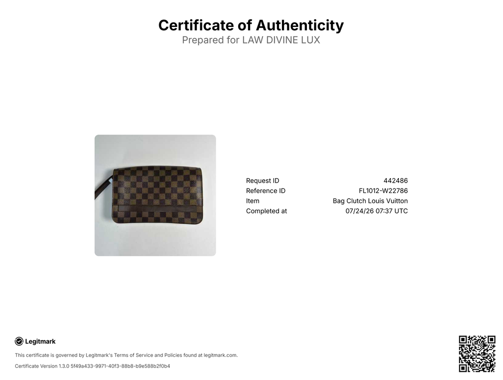 Louis Vuitton Damier Ebene Pochette Saint Louis Clutch Twins W22786