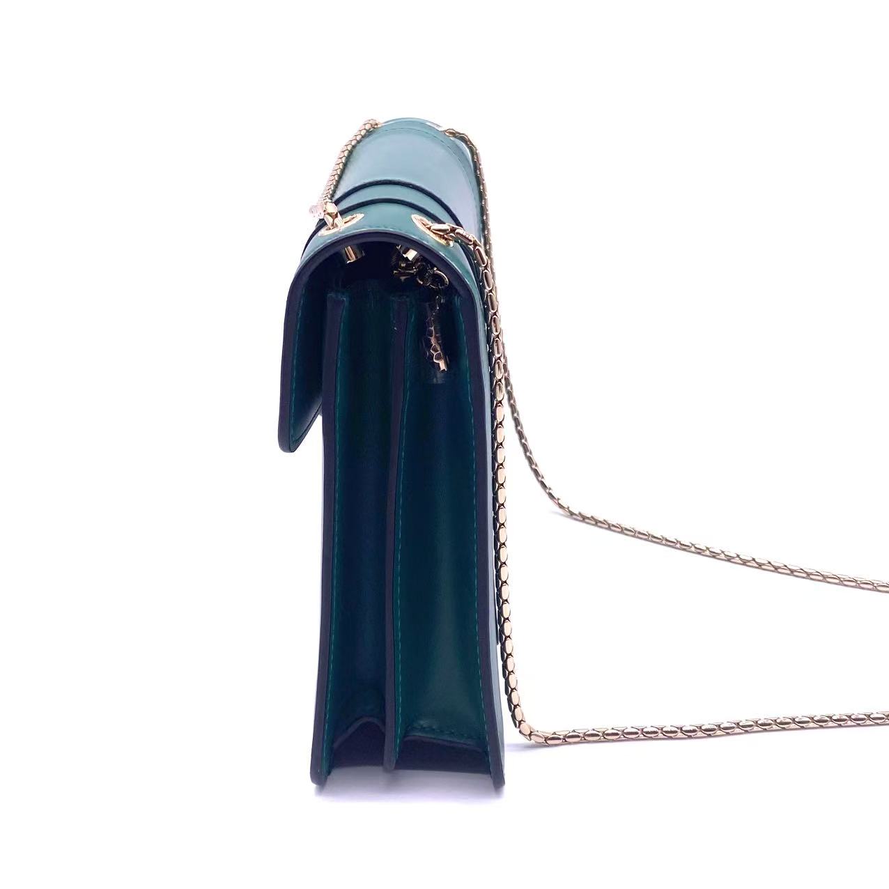 Calfskin Serpenti Forever Shoulder Bag Emerald Green