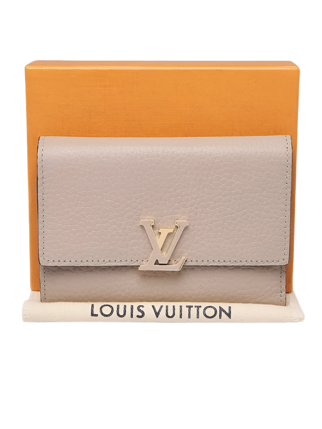 Taurillon Capucines Wallet Galet twins