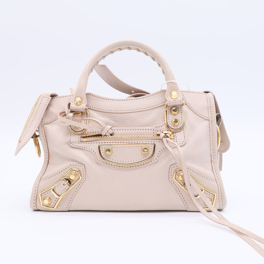 Motocross Metallic Edge Mini City Bag Gold Hardware Twins
