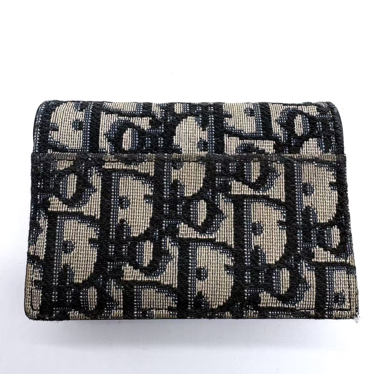 Saddle Flap Wallet Oblique Canvas Mini