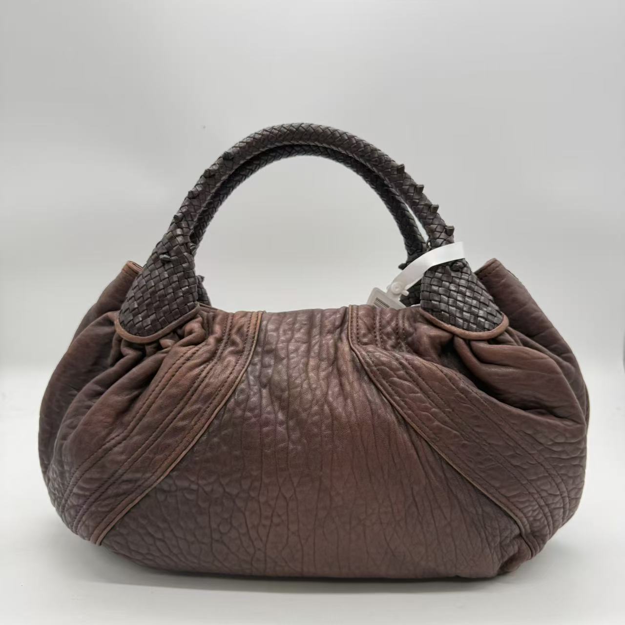 Fendi Zucca Nappa Nuvolata Vitello Tortuga Spy Tobacco B21673