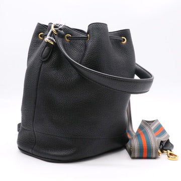 Prada Vitello Daino Leather Bucket Bag with Web Strap twins LDZ734