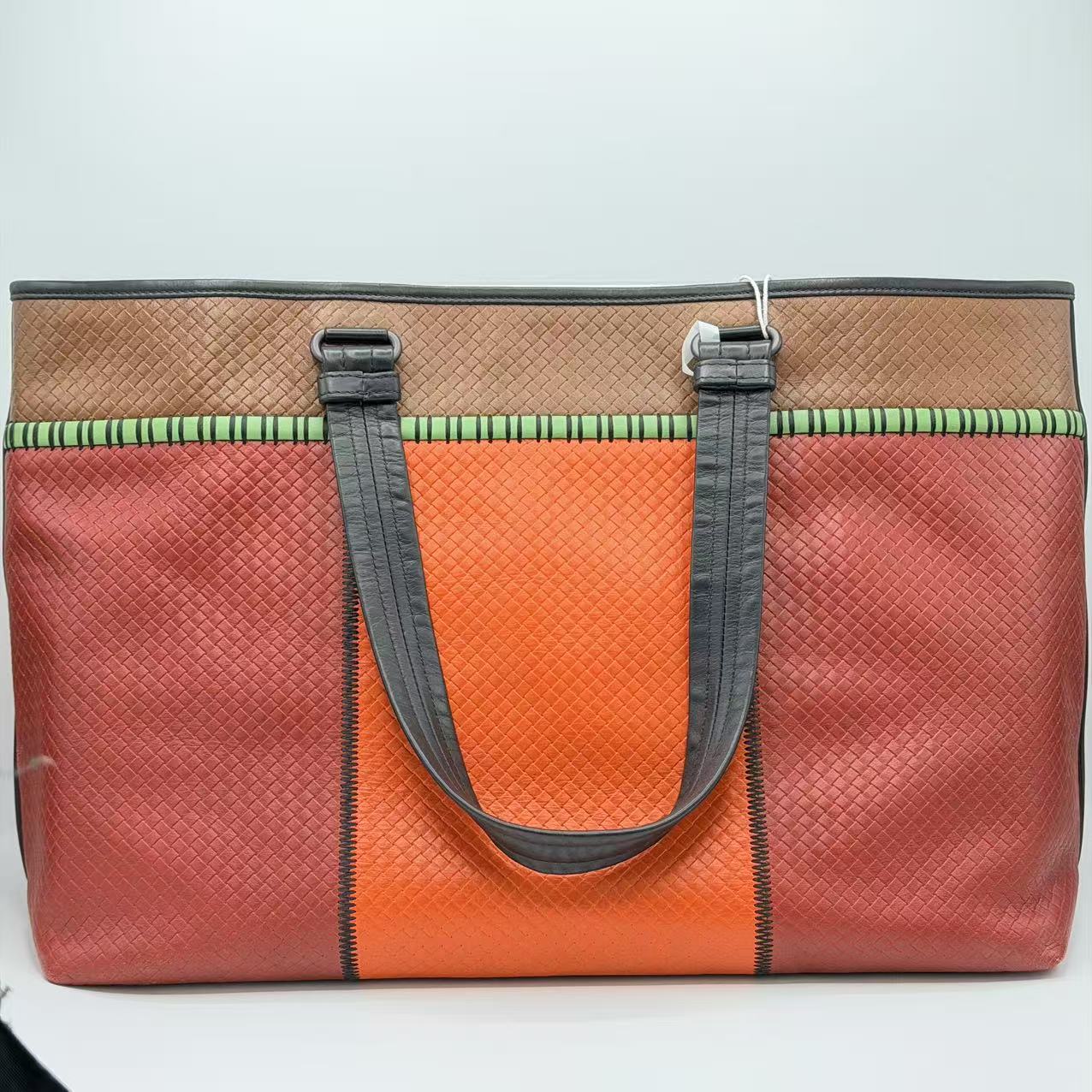 intrecciato-detailed calf leather tote