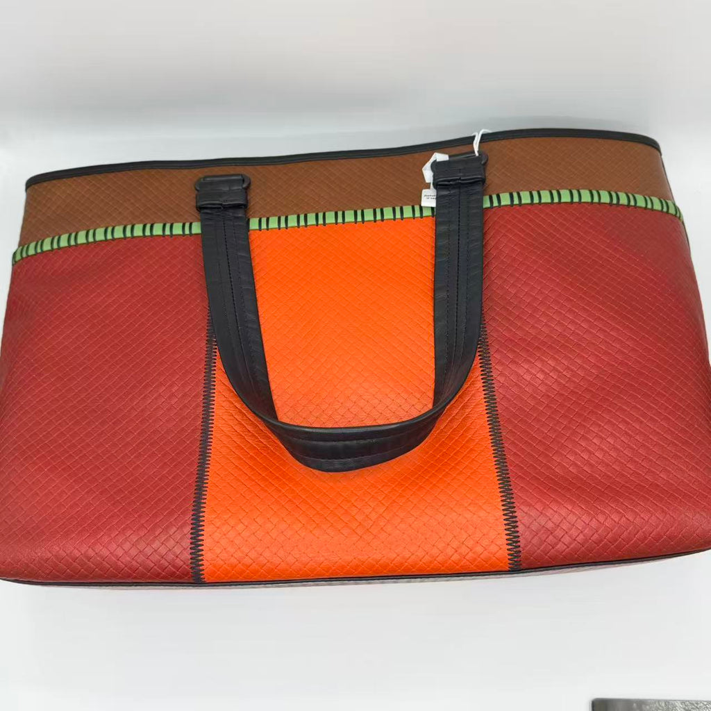 intrecciato-detailed calf leather tote