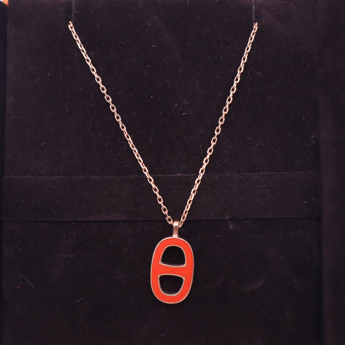 Hermès Mini Maillon Pendant Necklace Twins LDJ6056
