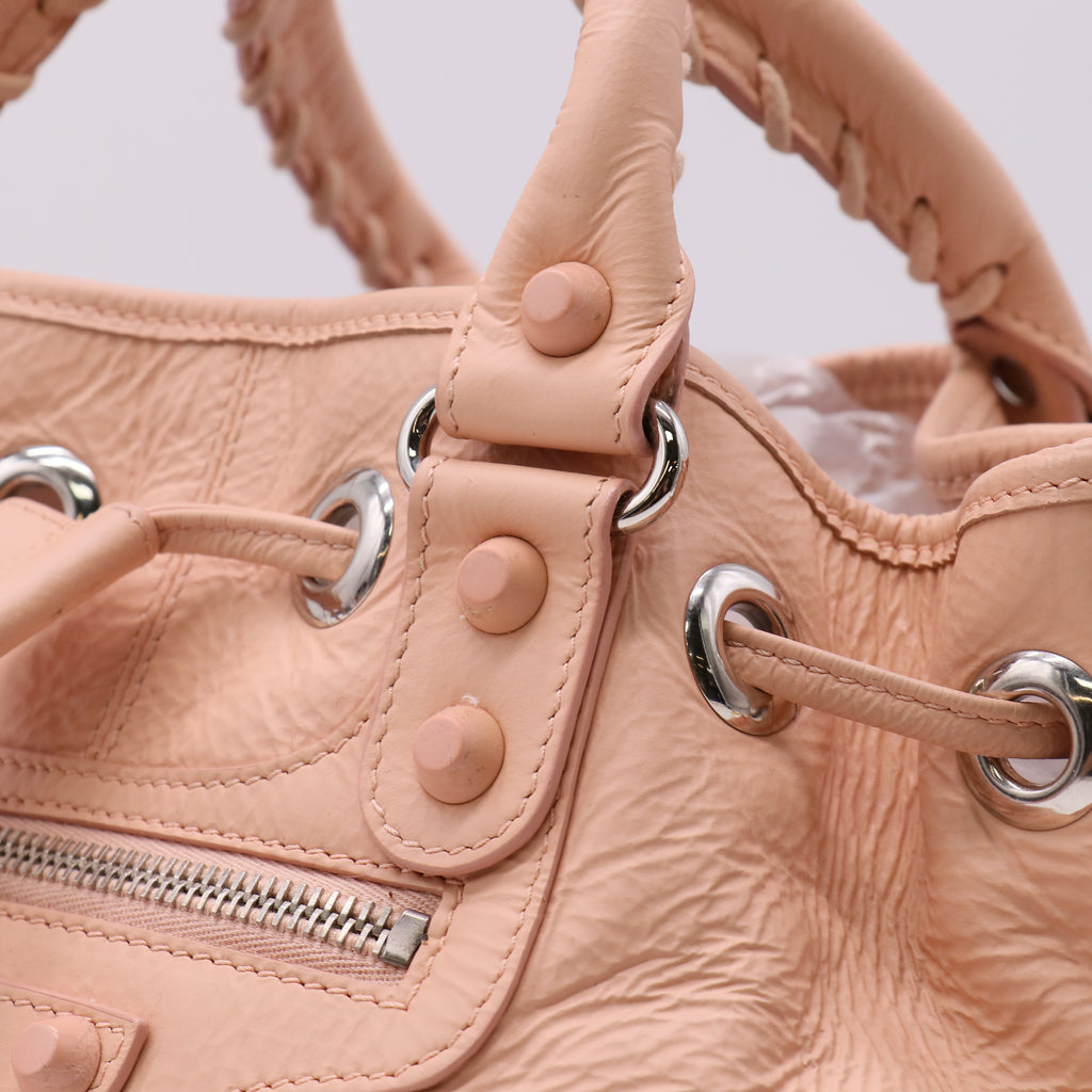 Balenciaga Salmon Pink Leather Pompon Twins LDJ5459