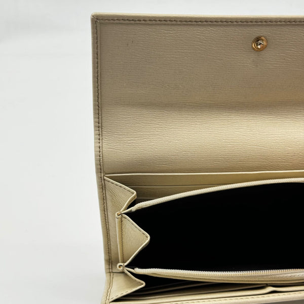 French Flap Wallet Leather Long