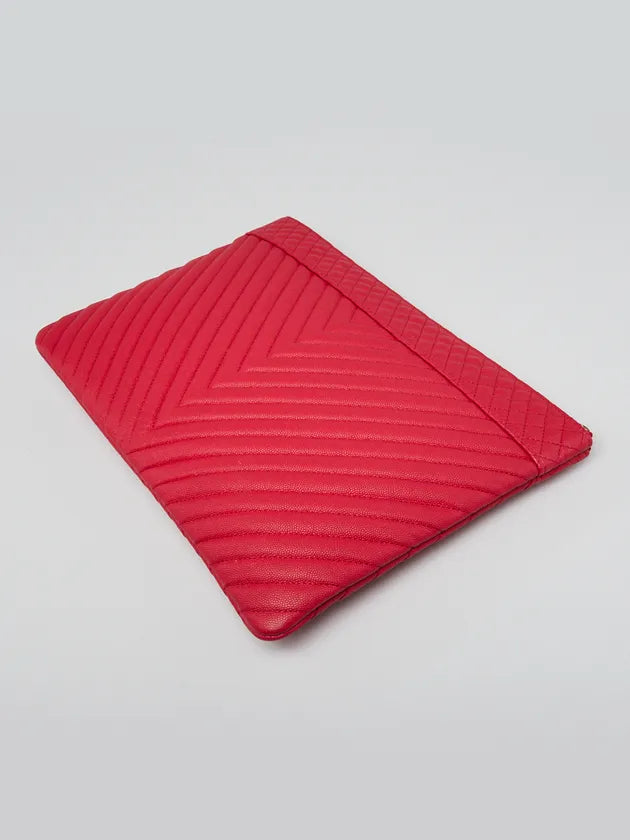 Boy O Case Clutch Chevron Lambskin Large Twins