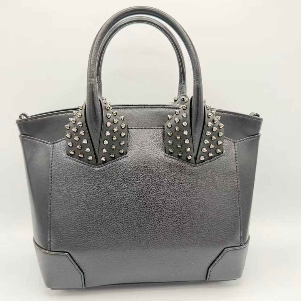 Black Pebbled Leather Eloise Small Satchel Bag