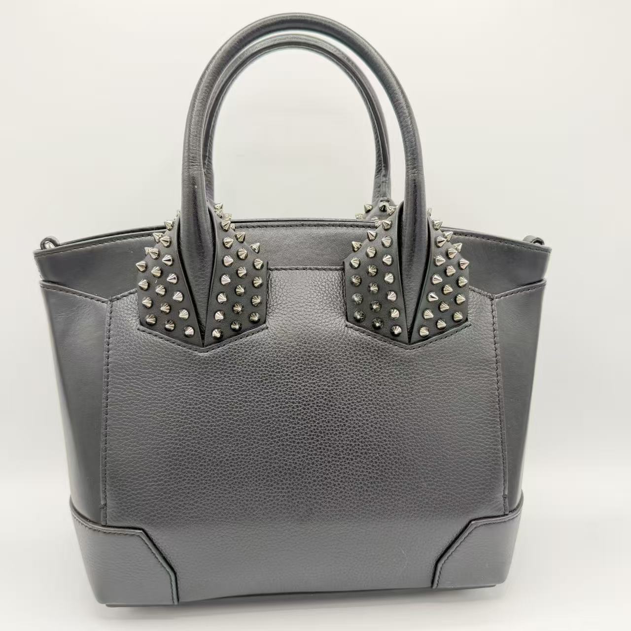 Black Pebbled Leather Eloise Small Satchel Bag