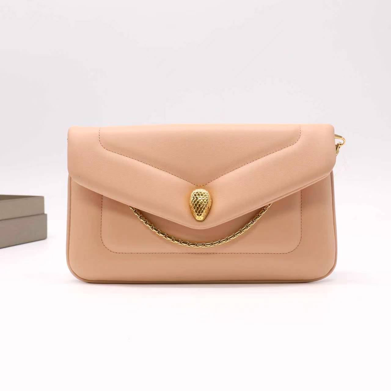 Bvlgari Leather Serpenti Forever Envelope Shoulder Bag Twins LDJ5382