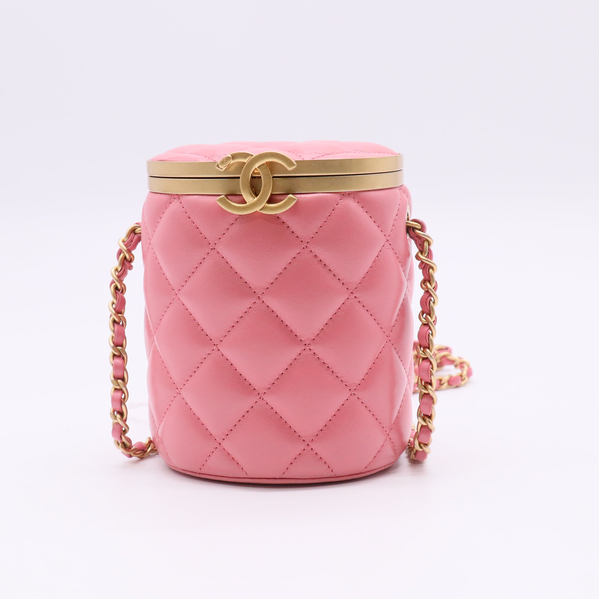 Chanel Lambskin Quilted Small Vanity Crown Box Bag twins LDZ857