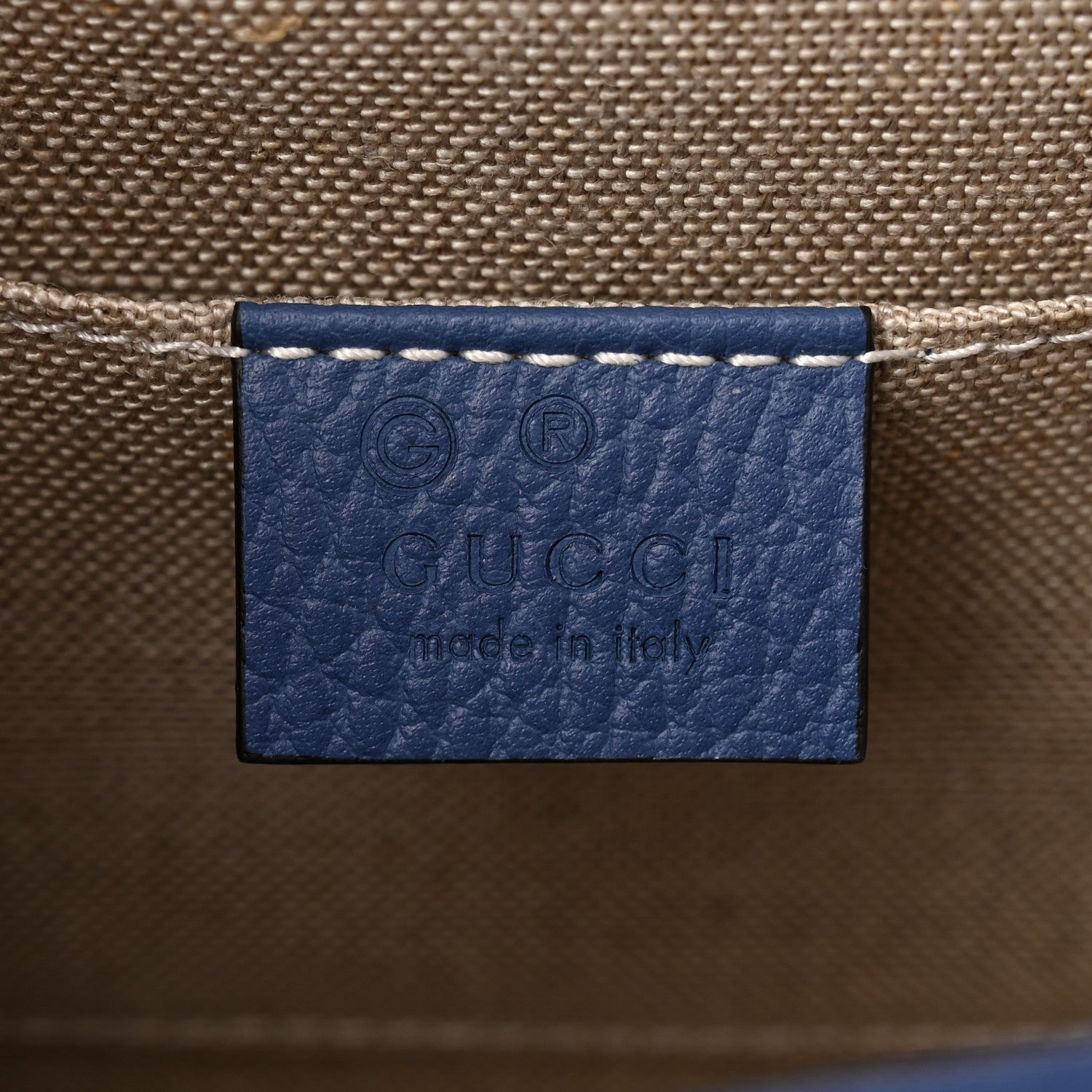 Blue Leather Dollar Interlocking G Flap Crossbody Bag twins
