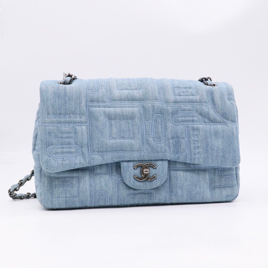 Medium Denim Perfume Flap Bag Twins LDJ6855
