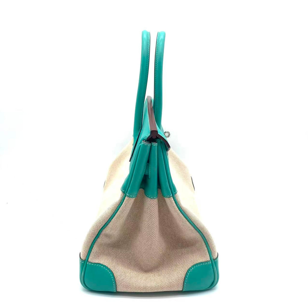 Birkin 35 Lagoon Swift And Toile