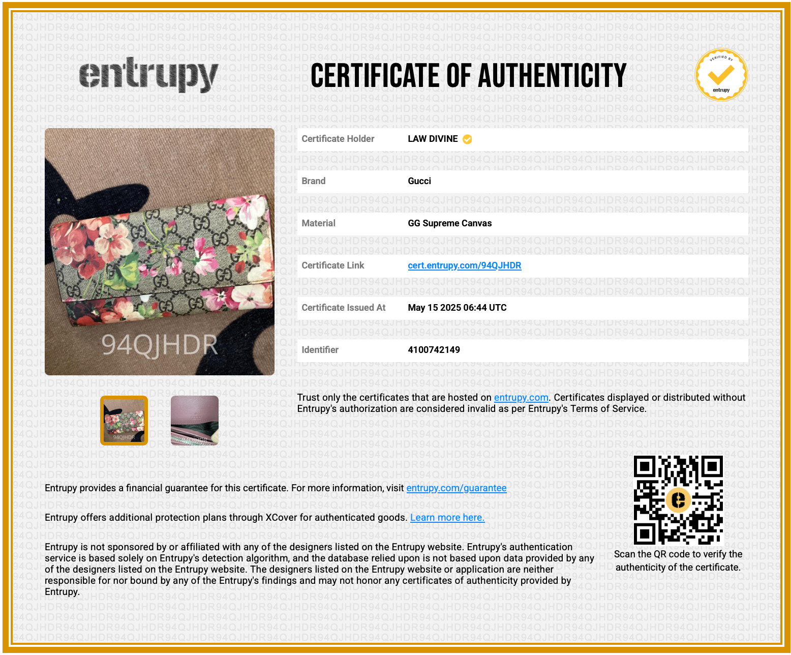 Continental Wallet Blooms Print GG Coated Canvas