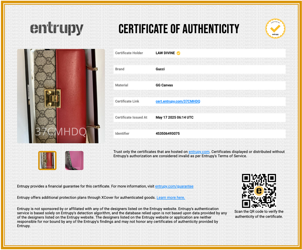 GG Supreme Monogram Moon Calfskin Padlock Continental Chain Wallet Beige Ebony Hibiscus Red New Rosette