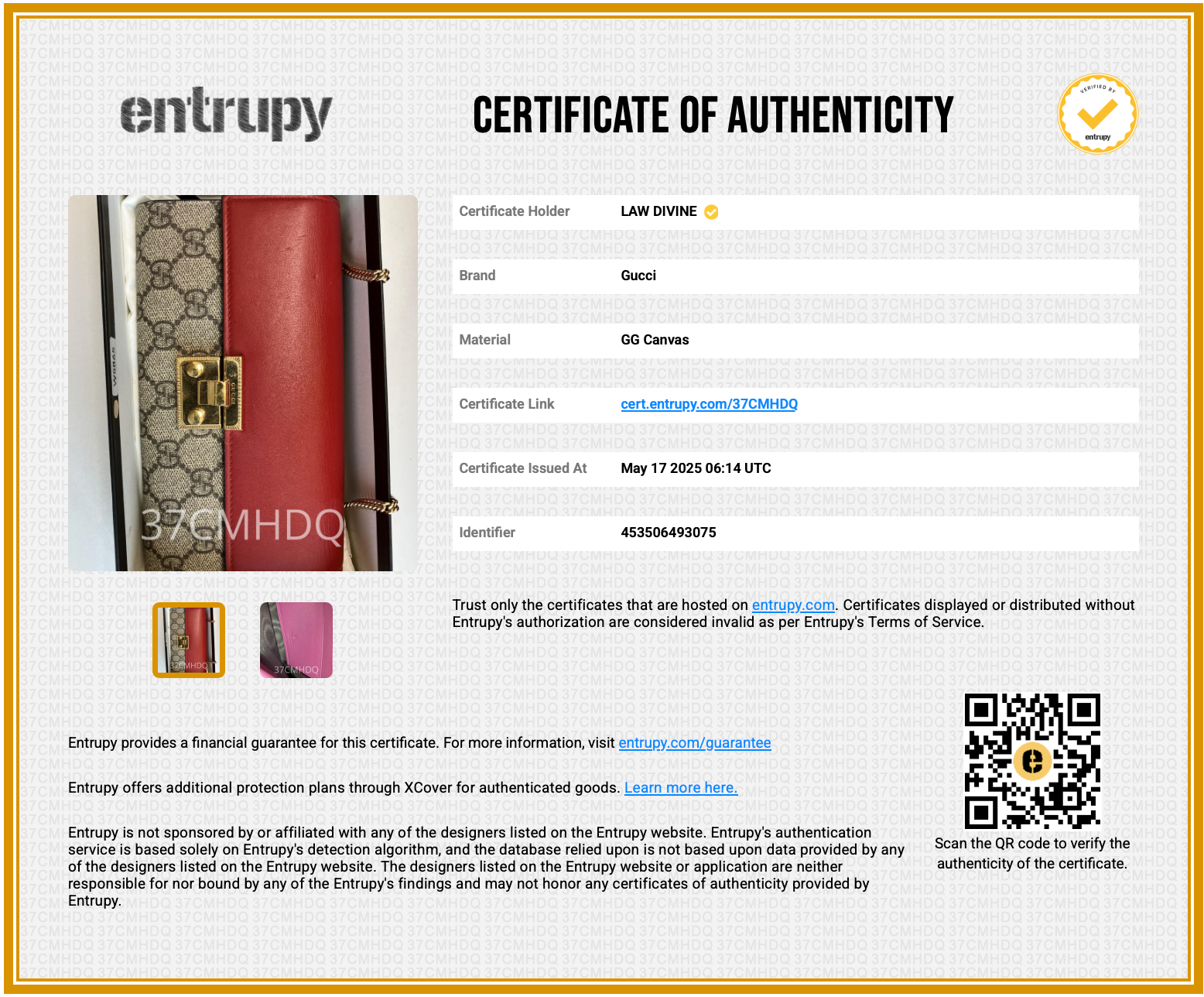 GG Supreme Monogram Moon Calfskin Padlock Continental Chain Wallet Beige Ebony Hibiscus Red New Rosette