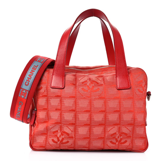 Nylon Small Travel Tote Red twins