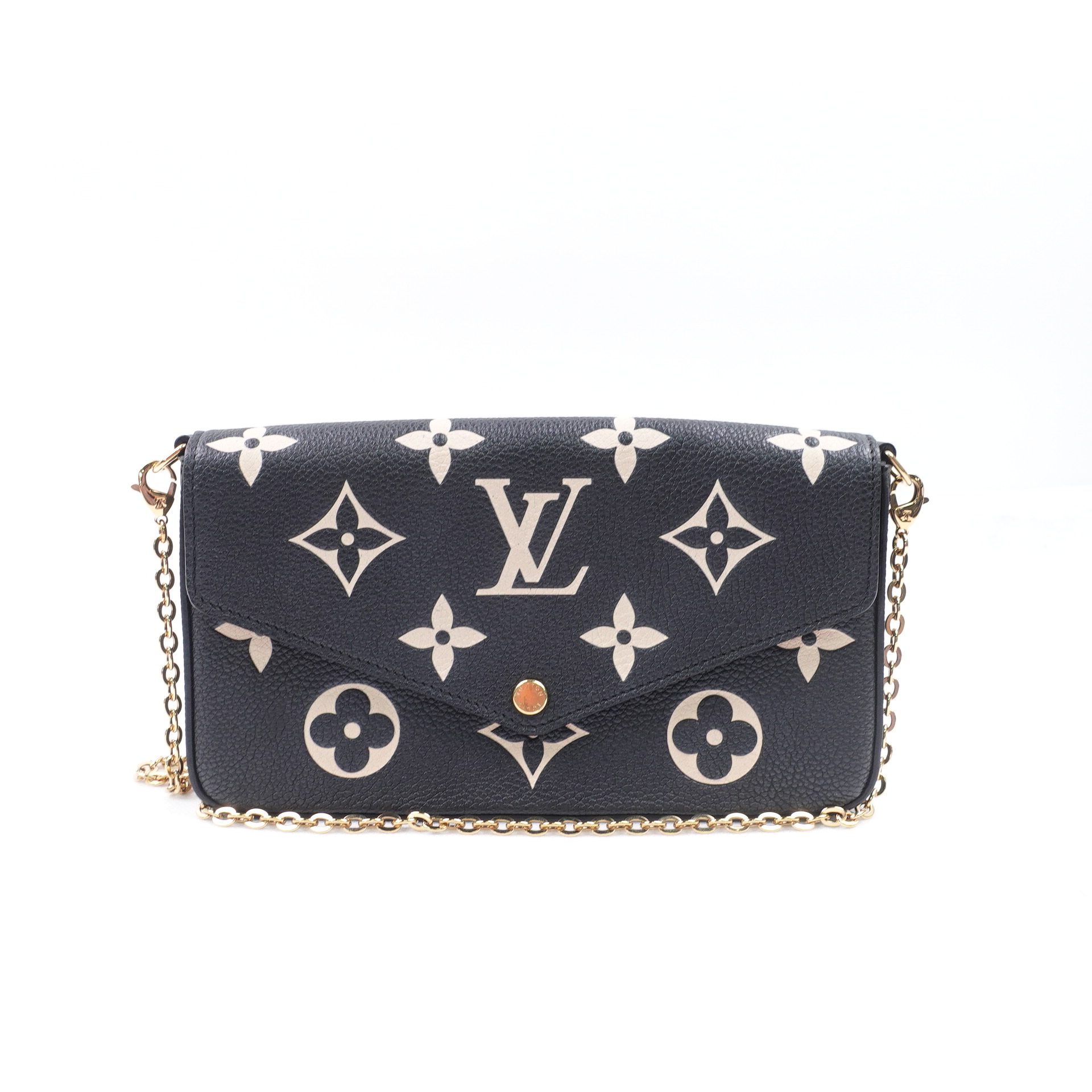 Felicie Pochette Bicolor Monogram Empriente Black/Beige