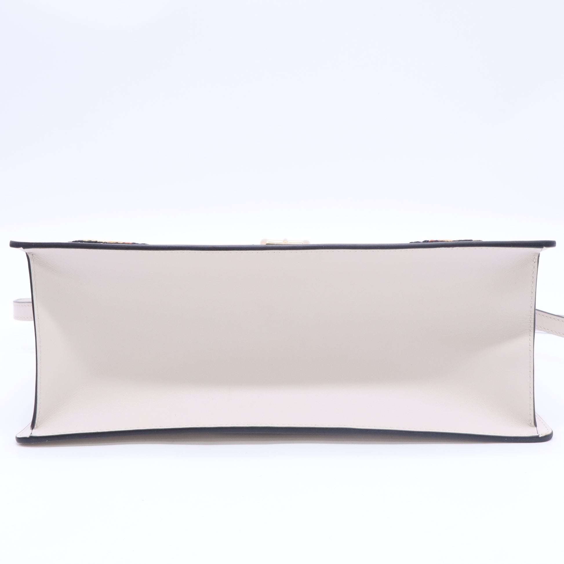 Sylvie Top Handle Bag Embroidered Leather Medium Twins B24060