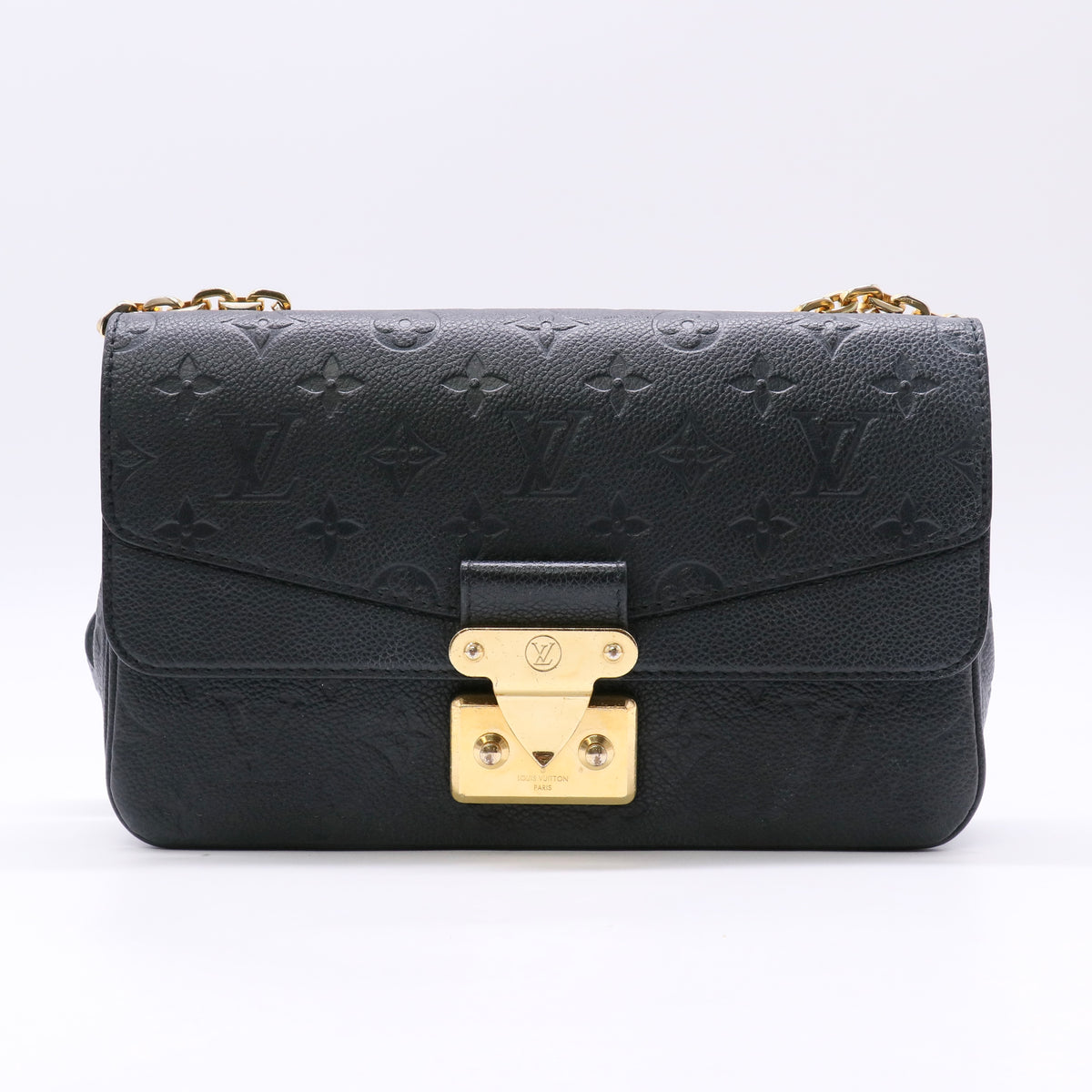 Louis Vuitton Marceau Monogram Empreinte Leather Shoulder Bag Black Twins LDZ1342
