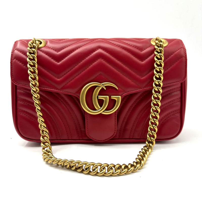 GUCCI GG Marmont Flap Leather Crossbody Bag