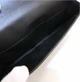 GUCCI Gucci Black GG Guccissima Leather Flap Continental Wallet