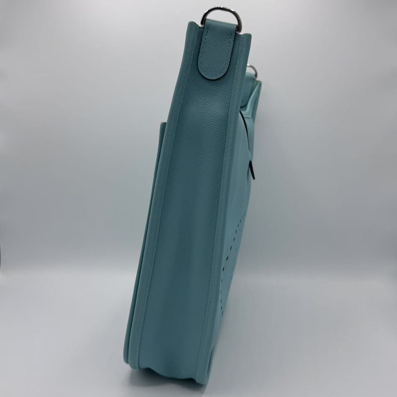 Hermes  Taurillon Clemence Evelyne III PM Bleu Atoll