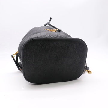 Prada Vitello Daino Leather Bucket Bag with Web Strap twins LDZ734