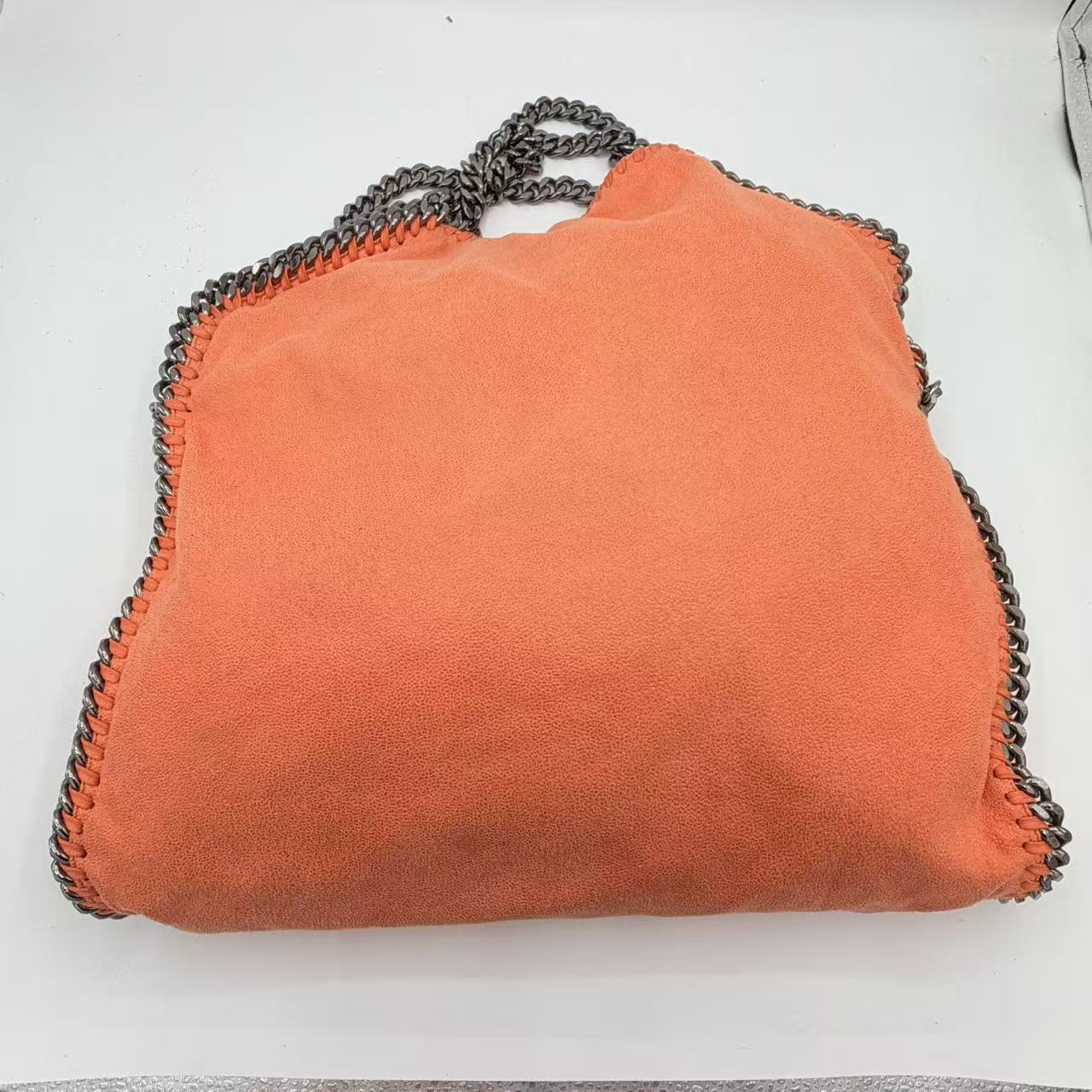 Shaggy Deer Mini Falabella Fold Over Tote Orange