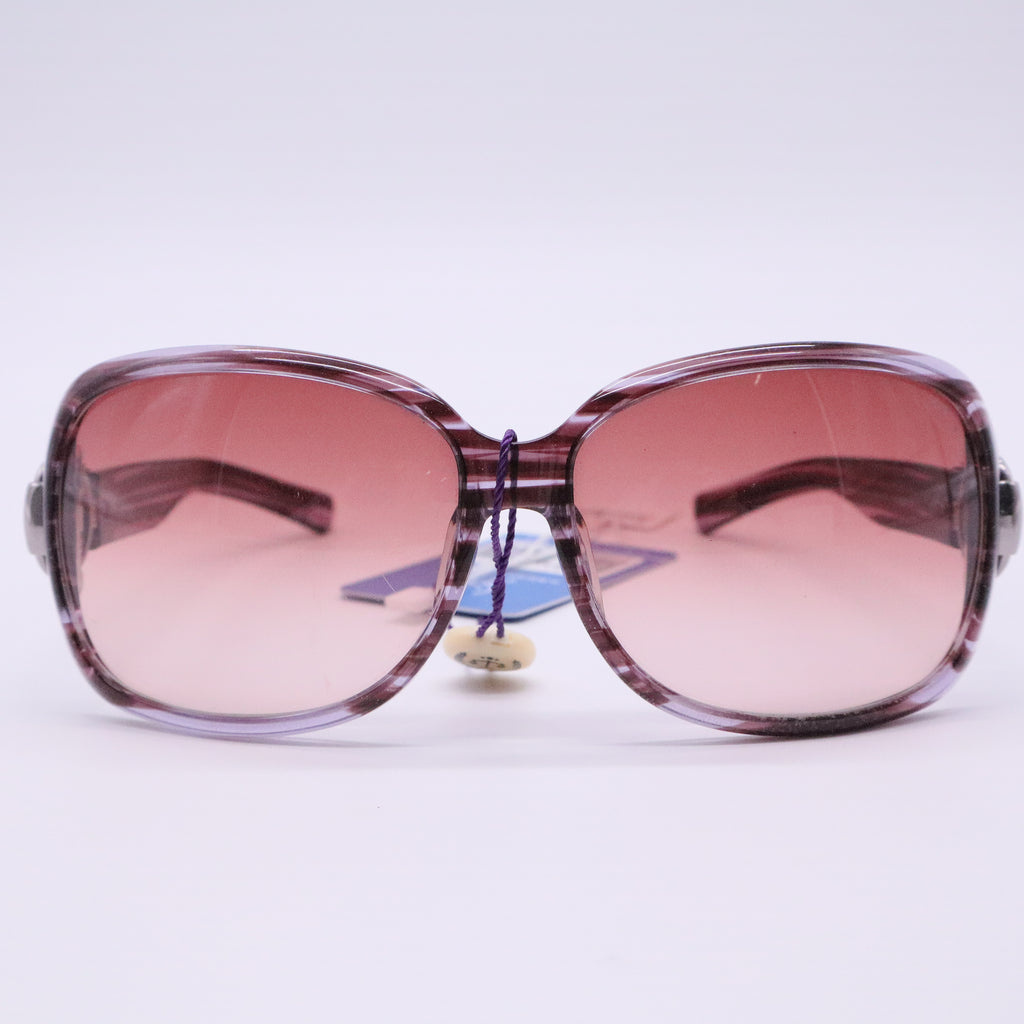 Tinted Round Sunglasses Red Plastic Twins
