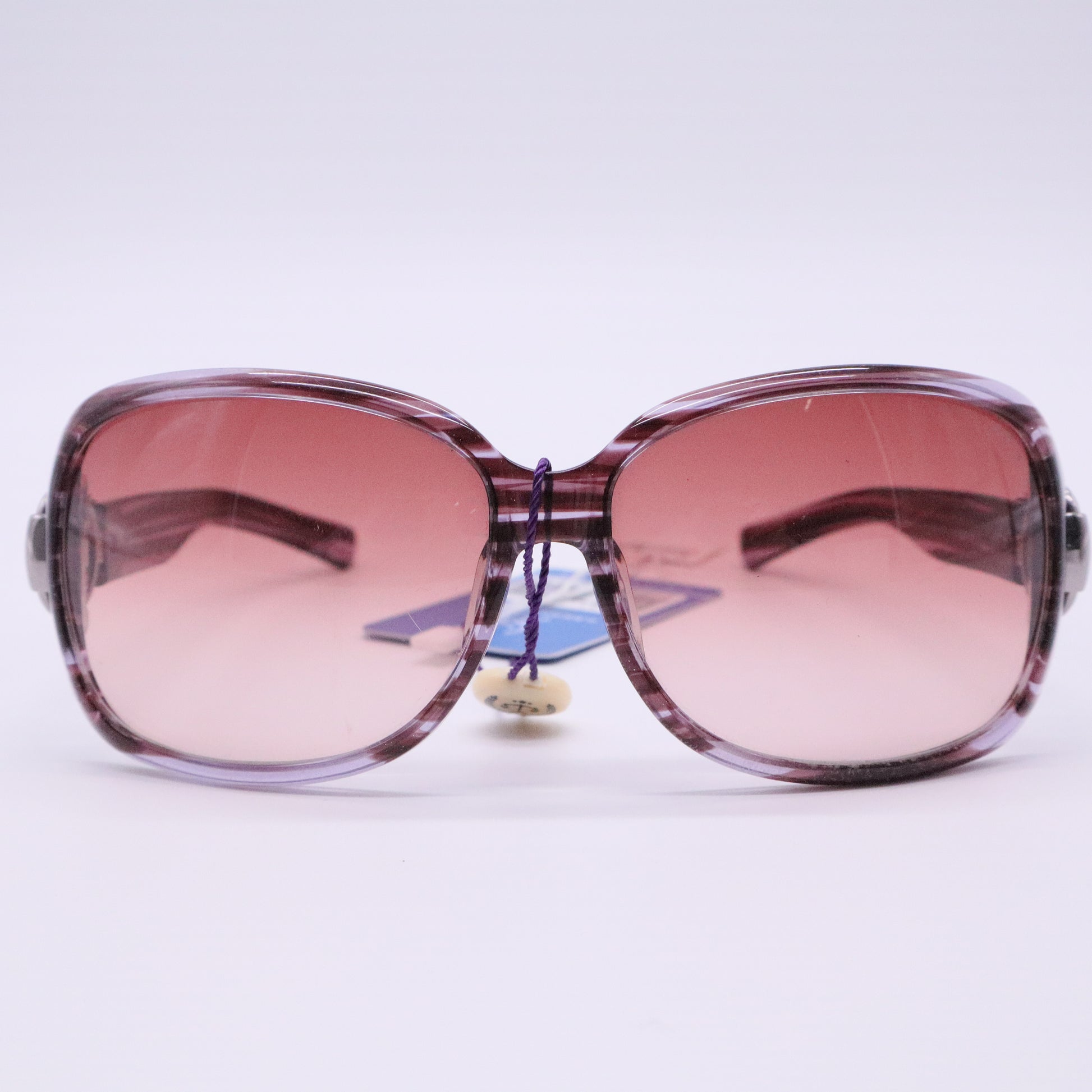 Tinted Round Sunglasses Red Plastic Twins