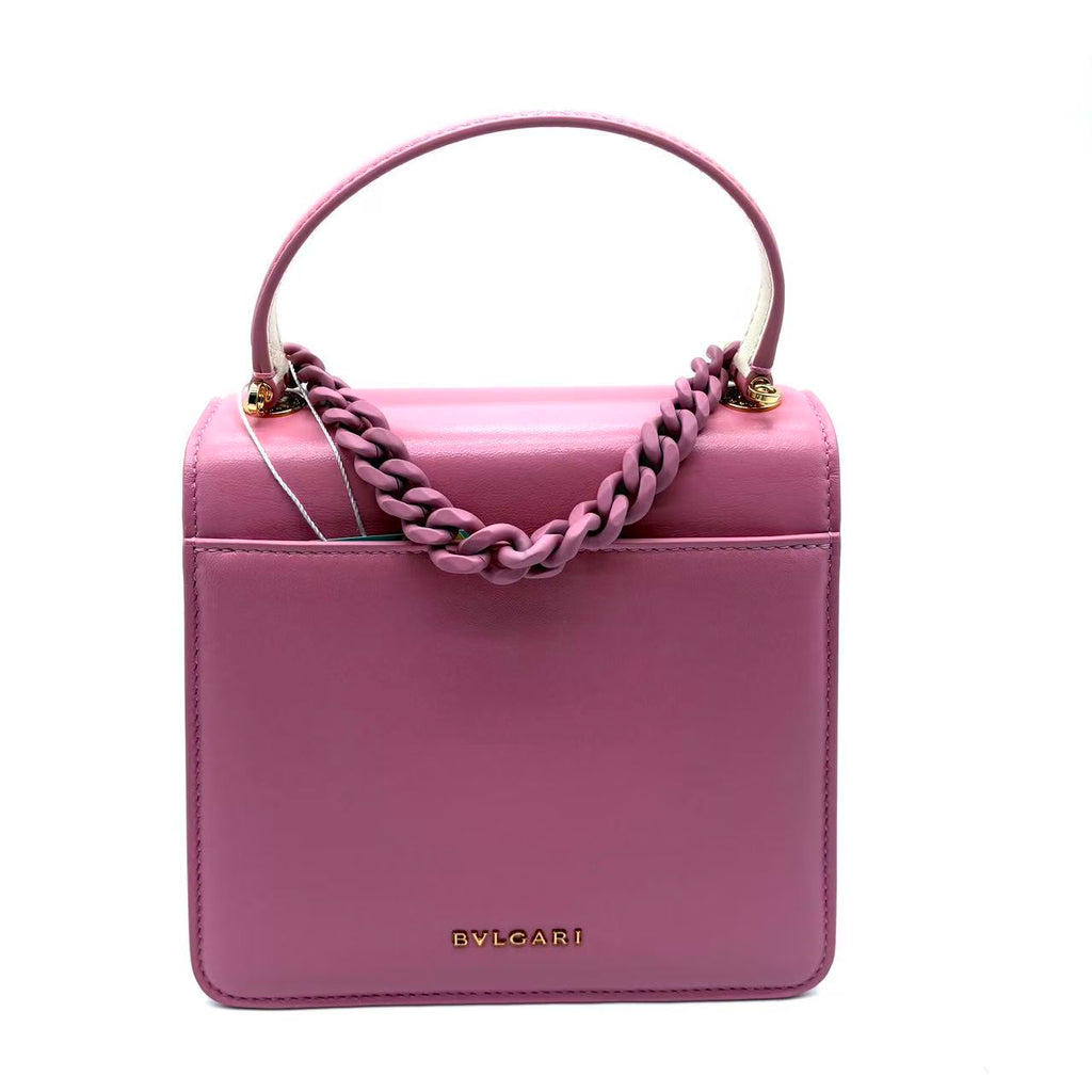 Pink Calfskin Serpenti Forever Top Handle Bag LDM-1611