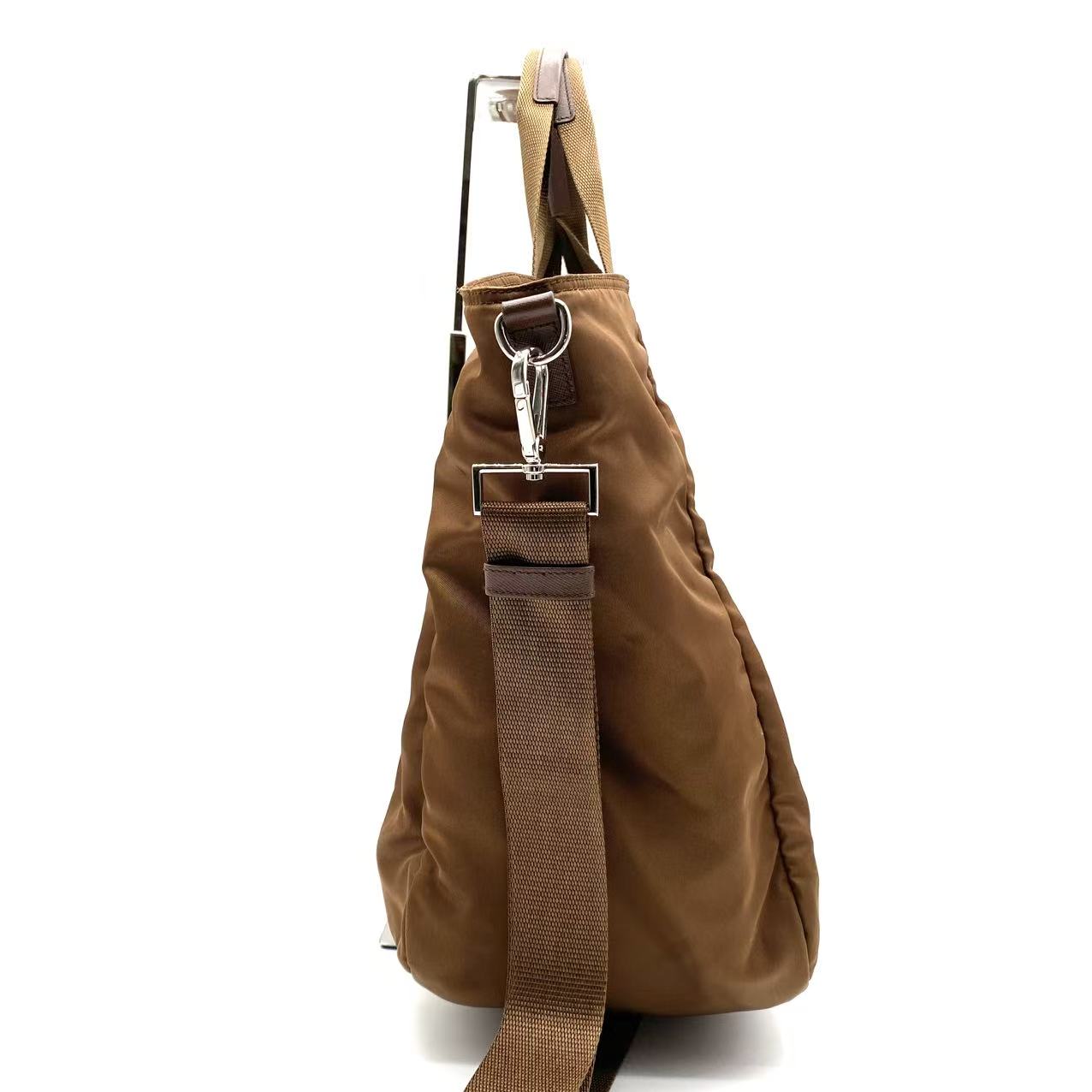 Prada Tessuto Nylon Shopping Tote Corinto