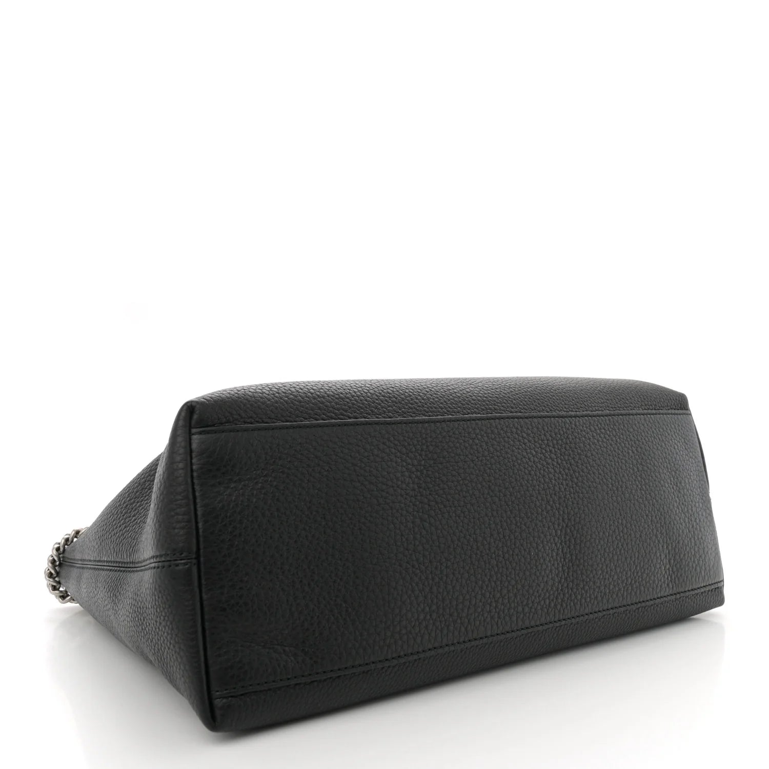 Pebbled Calfskin Studded Medium Soho Chain Limited Pearl Edition Shoulder Bag Black Twins