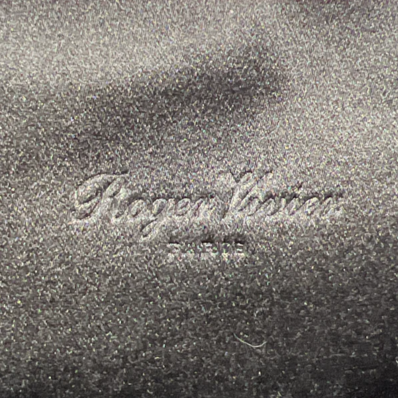 Roger Vivier Pilgrim Strass Buckle Satin Clutch Bag W23405