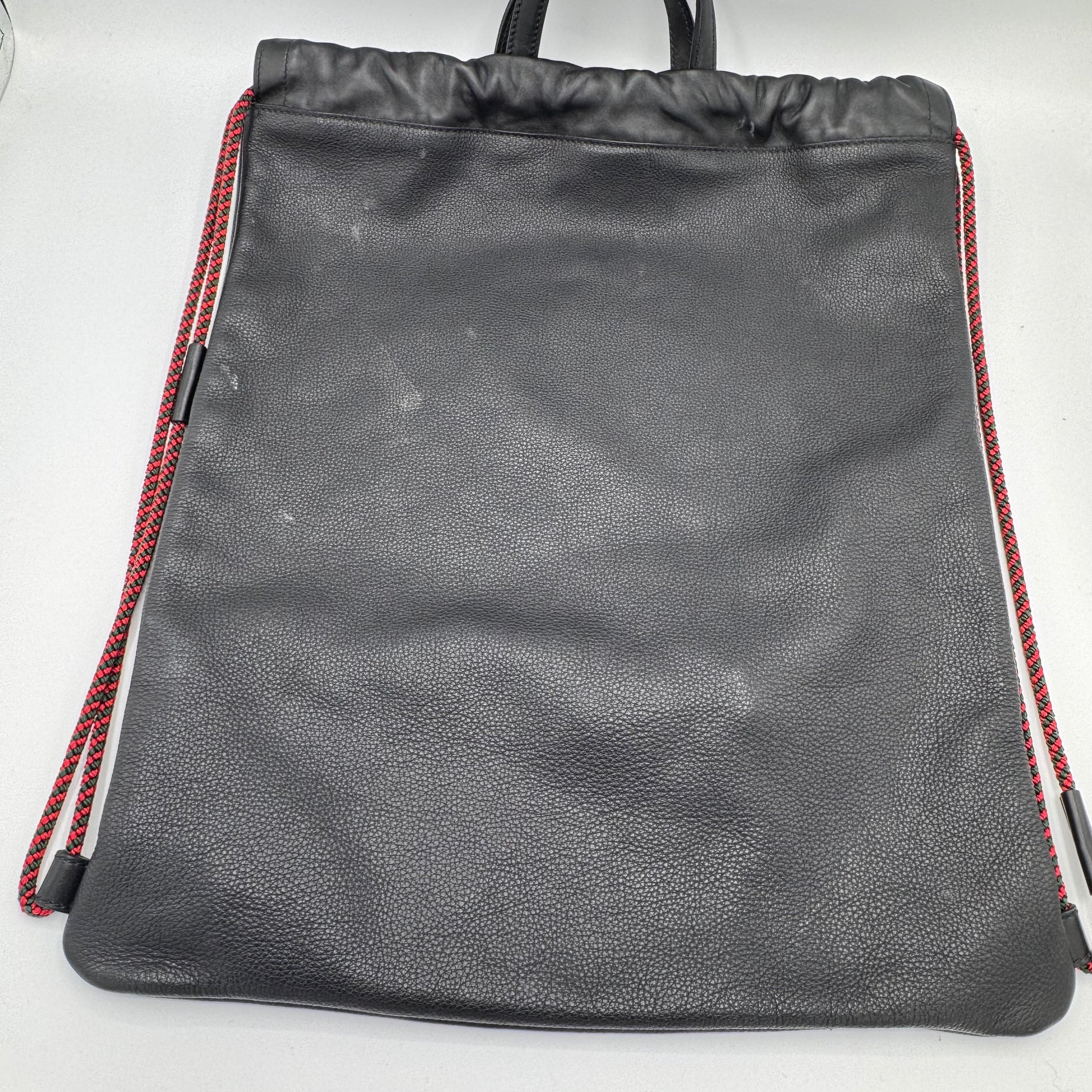 Gucci- Logo Drawstring Backpack Printed Leather
