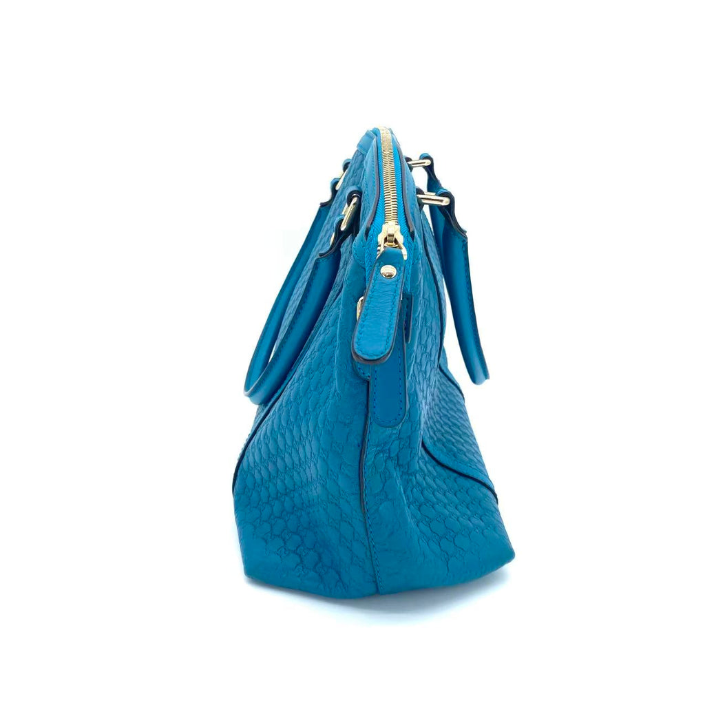 Soft Microguccissima Dome Satchel Deep Cobalt