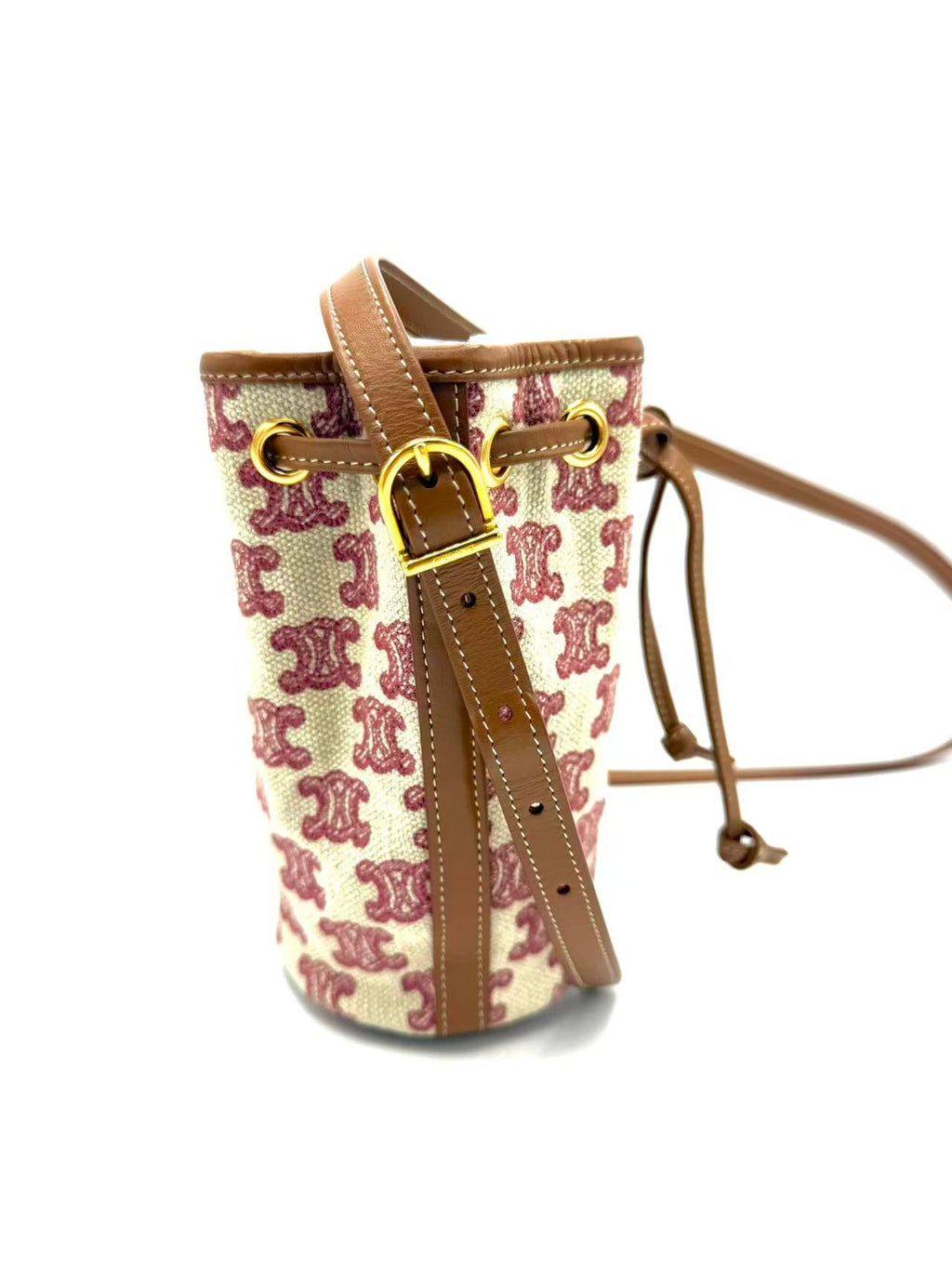 Drawstring Bucket Bag Triomphe Canvas Micro