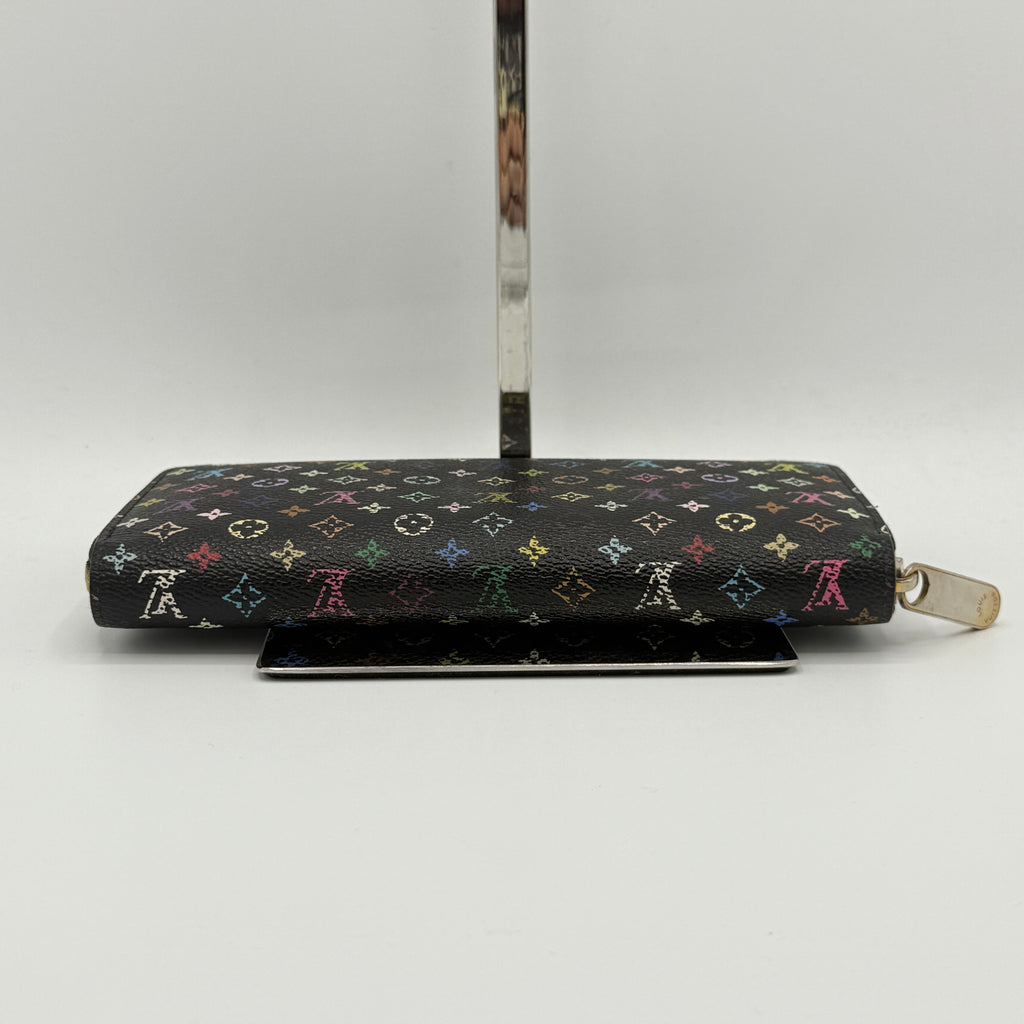 Multicolore Monogram Pattern Coated Canvas Zippy Wallet