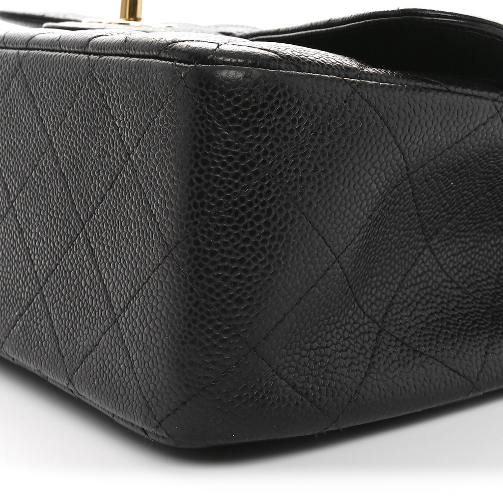 Vintage Classic Double Flap Bag Quilted Caviar Jumbo Twins