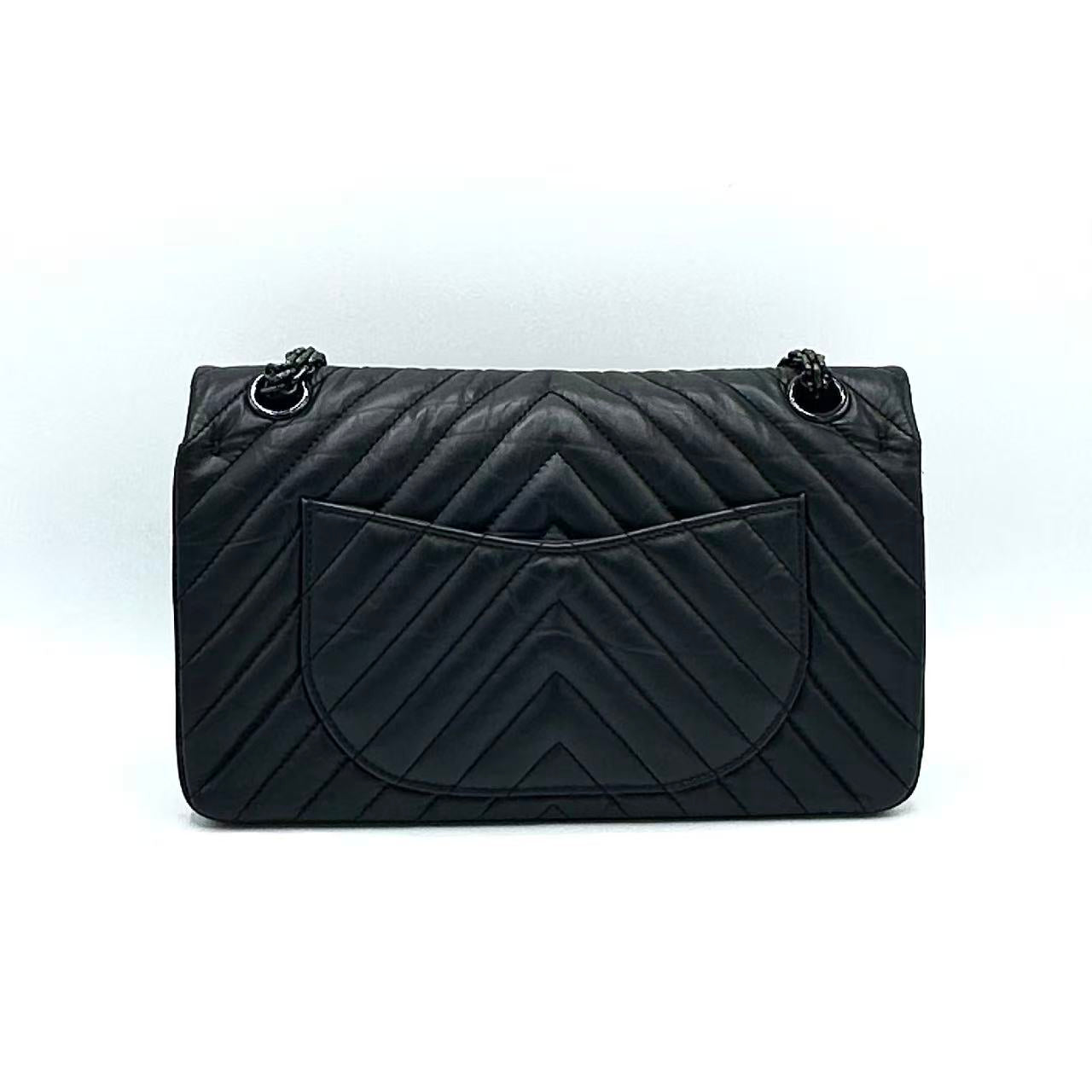 Reissue 2.55 So Black Double Flap Bag