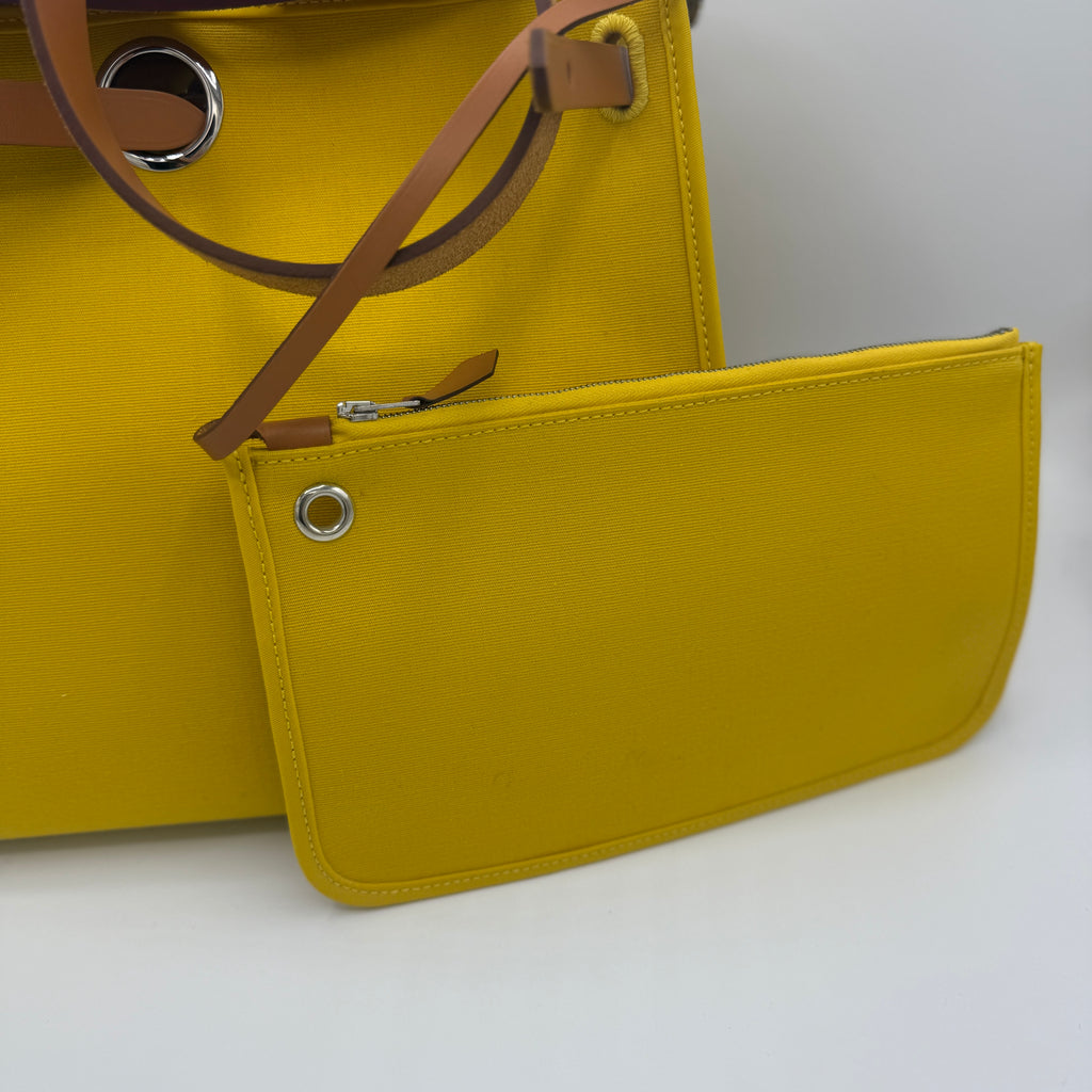 Hermes Herbag Zip Leather and Toile 31