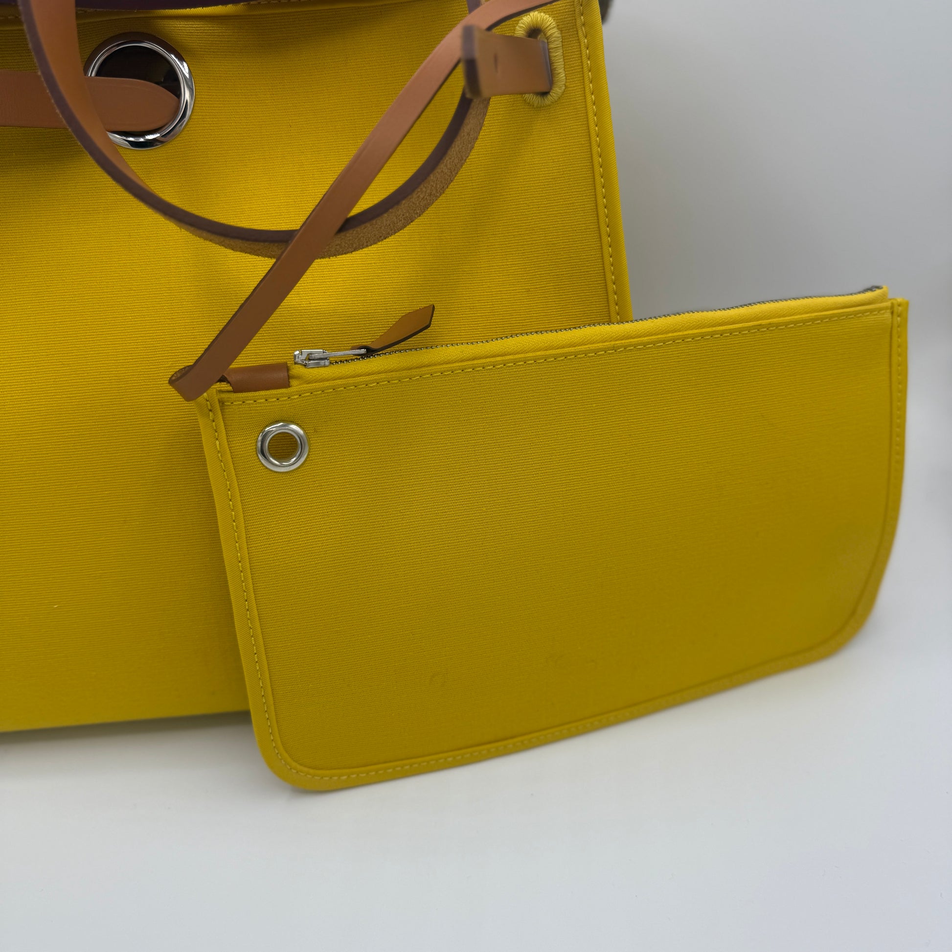 Hermes Herbag Zip Leather and Toile 31
