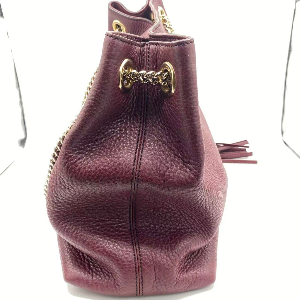 Soho Burgundy Chain Tote